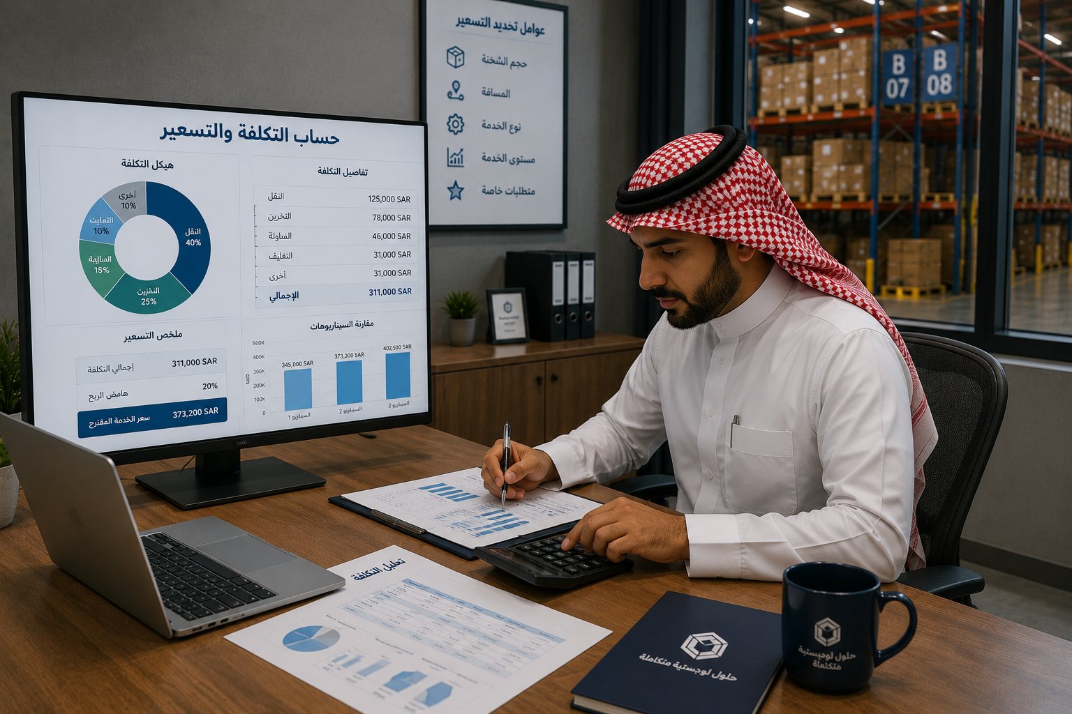 تقييم التكلفة والتسعير التشغيلي في لوجيستا